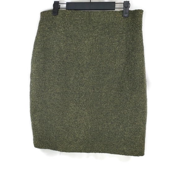 St. Michael from Marks & Spencer Olive Green Wool Blend Pencil Skirt UK 14 / M - Picture 1 of 8